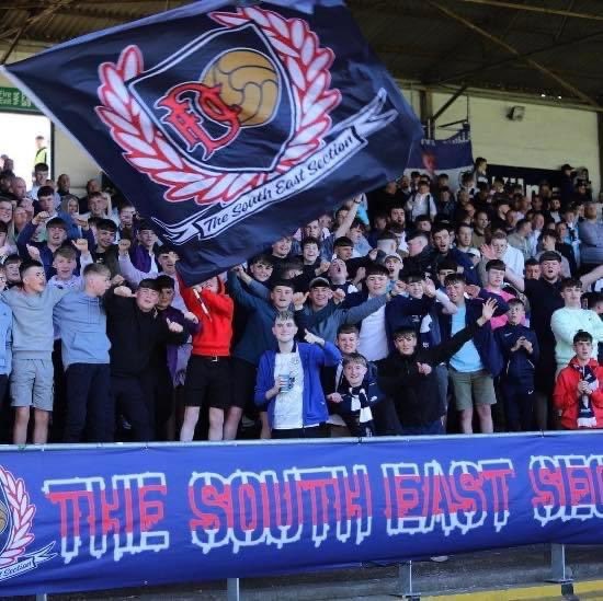 Members of the South East Section in the Derry at Dens Park.